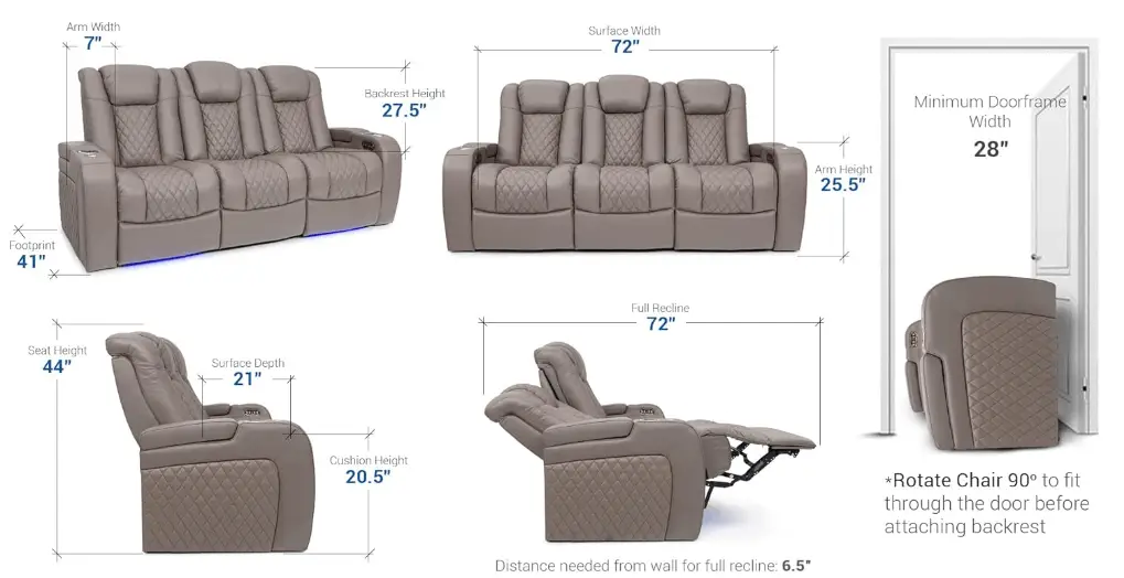 Seat Craft anthem Dimensions